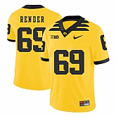 Iowa Hawkeyes 69 Keegan Render Yellow College Football Jersey Dzhi,baseball caps,new era cap wholesale,wholesale hats